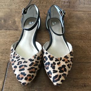 Faux leopard flats